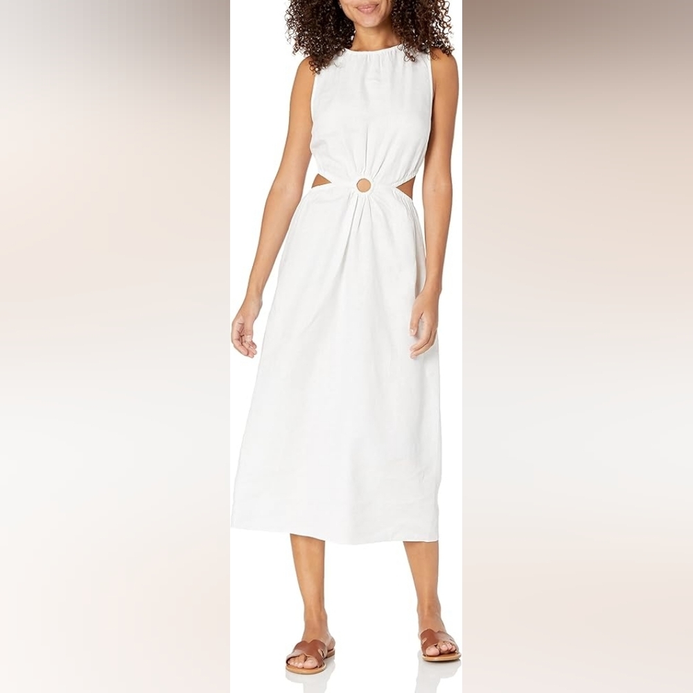 Cotton Cut Out White Maxi Dress - Picture 6 of 7